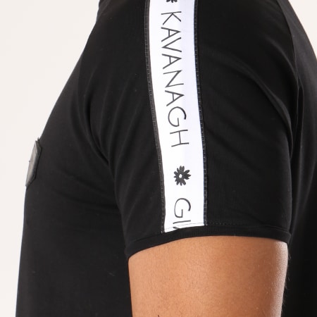Gianni Kavanagh - Tee Shirt Oversize Avec Bandes GK Ribbon Noir Blanc
