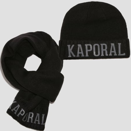 Kaporal - Lot Echarpe Bonnet Back Noir