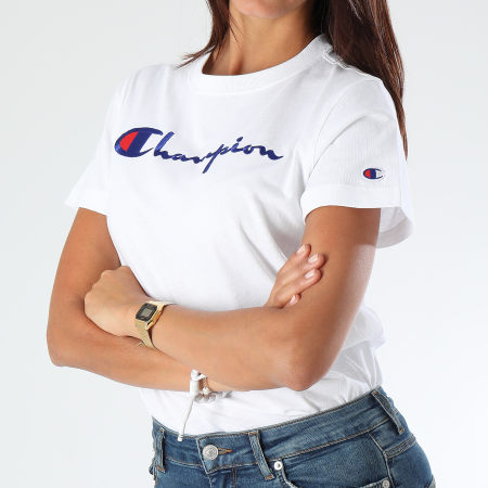 Champion - Tee Shirt Femme 110992 Blanc