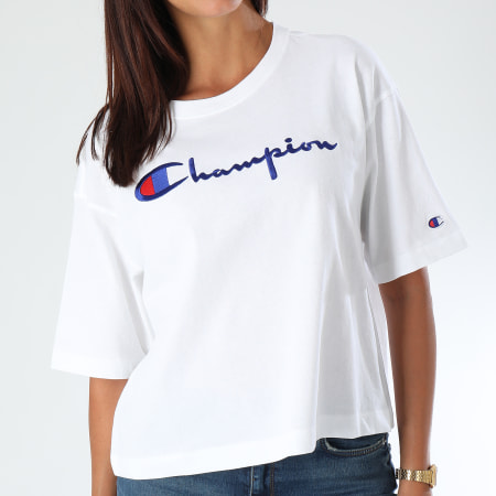 Champion - Tee Shirt Femme 110993 Blanc