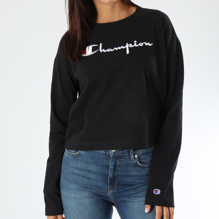 Champion - Tee Shirt Manches Longues Femme 111191 Noir
