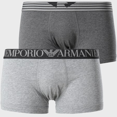 Emporio Armani - Lot De 2 Boxers 111210-8A723 Gris Chiné 