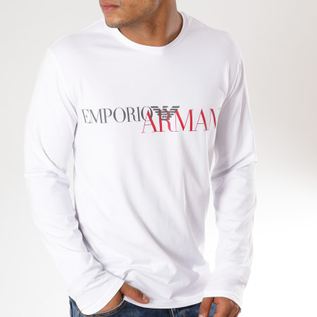 Emporio Armani - Tee Shirt Manches Longues 111653-8A516 Blanc
