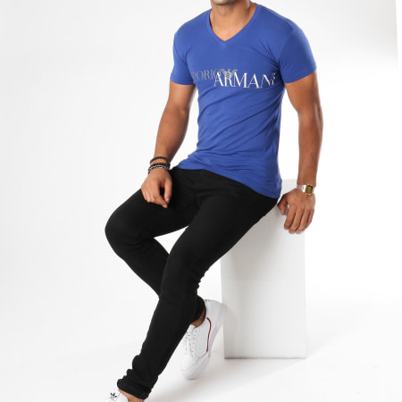 Emporio Armani - Tee Shirt 110810-8A516 Bleu Roi