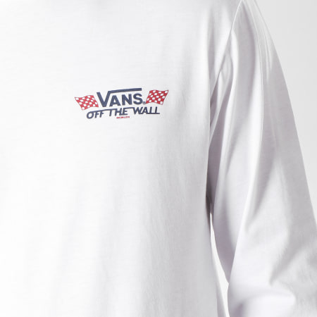 Vans - Tee Shirt Manches Longues Crossed Sticks 3HQH Blanc