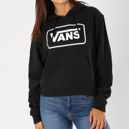 Vans Sweat Capuche Femme Boom Boom 0A3P Noir Blanc