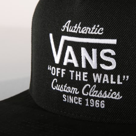 Vans - Casquette Snapback Wabash 0A36I Noir Blanc