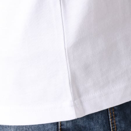 Ellesse - Tee Shirt Terria Blanc Bleu Marine Vert