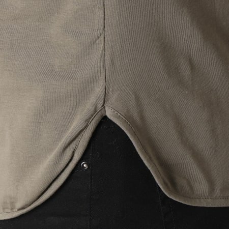 Ikao - Tee Shirt Manches Longues Oversize F241 Vert Kaki