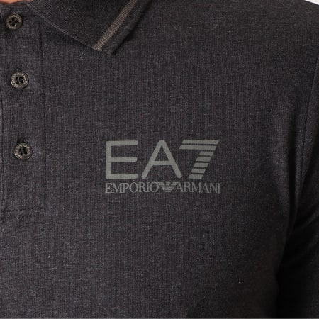 EA7 Emporio Armani - Polo Manches Courtes 6ZPF51-PJ18Z Gris Anthracite Chiné