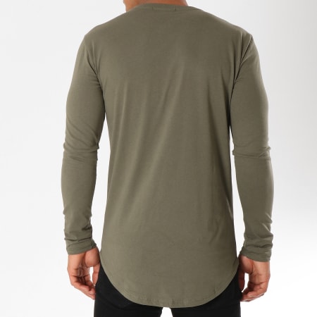 Frilivin - Tee Shirt Manches Longues Oversize 2091 Vert Kaki