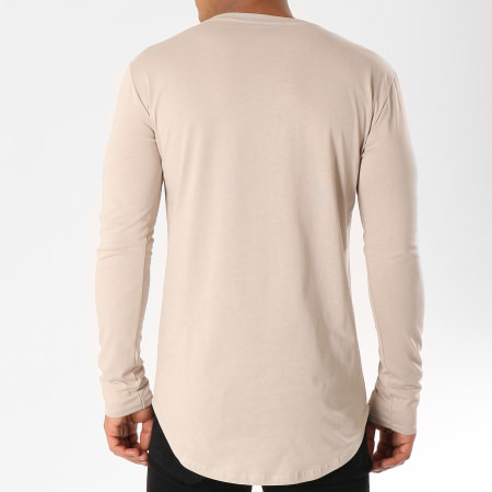 Frilivin - Tee Shirt Manches Longues Oversize 2091 Beige