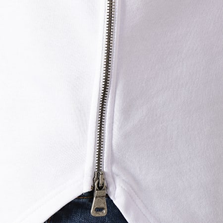 LBO - Sweat Capuche Oversize Avec Zips 507 Blanc