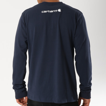 Carhartt - Tee Shirt Manches Longues EK231 Bleu Marine