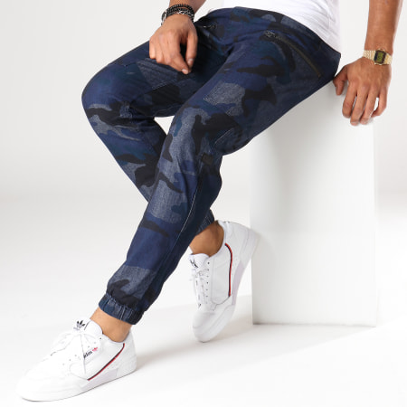 G-Star - Jogger Pant Powel Straight Tapered D11289-A460 Bleu Marine Camouflage