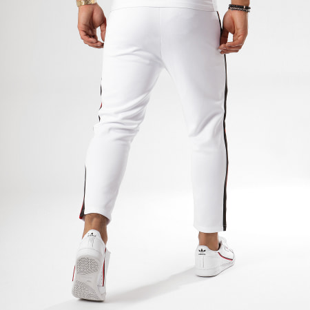 Aarhon - Pantalon Avec Bandes 18-239 Blanc Noir Rouge