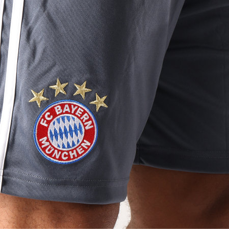 Adidas Performance - Short Jogging FC Bayern Munchen 3 Stripes CF5404 Gris Anthracite Blanc