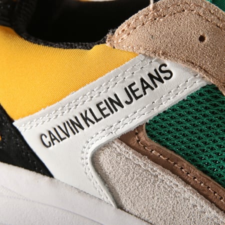 Calvin Klein Baskets Marvin Mesh Lycra Suede Nappa S1771 Green
