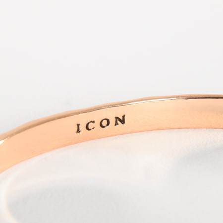Icon Brand - Bracelet Faceted Cuff Rose Doré