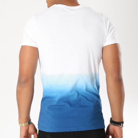 NASA - Tee Shirt Worm Logo Bleu Dégradé Blanc