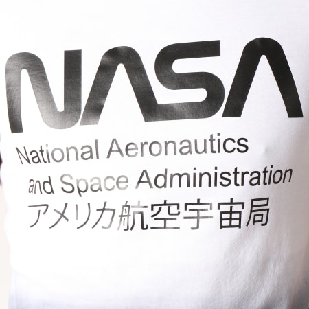 NASA - Tee Shirt Admin Blanc Dégradé Noir