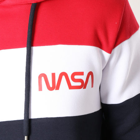 NASA - Sweat Capuche Chest Bleu Marine Blanc Rouge