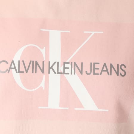 Calvin Klein - Sweat Capuche Femme Monogram Box 8559 Rose