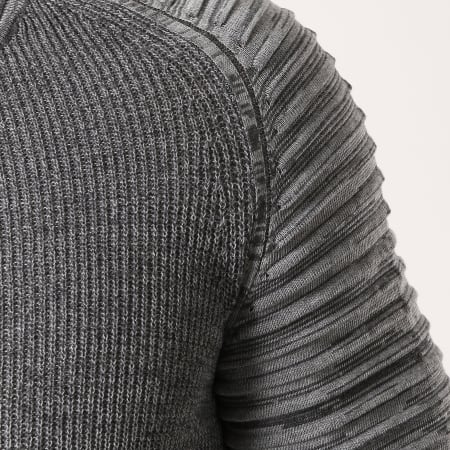 Paname Brothers - Pull 105 Gris Anthracite Chiné