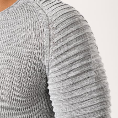 Paname Brothers - Pull 105 Gris Clair Chiné