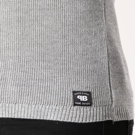 Paname Brothers - Pull 105 Gris Clair Chiné