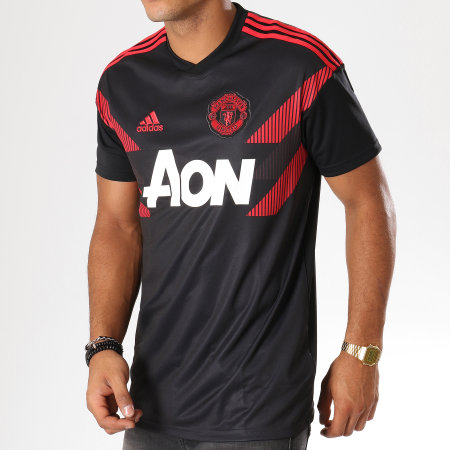 Adidas Sportswear - Tee Shirt De Sport FC Manchester United Preshi CW5824 Noir Rouge