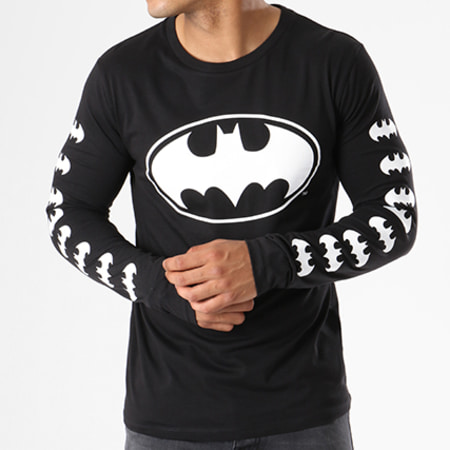 DC Comics - Tee Shirt Manches Longues Logos Noir