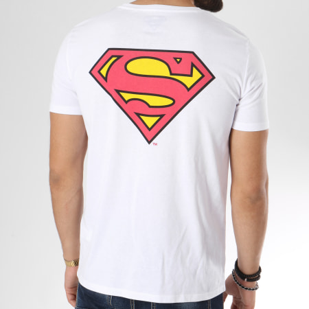 DC Comics - Tee Shirt Classic Logo Back Blanc