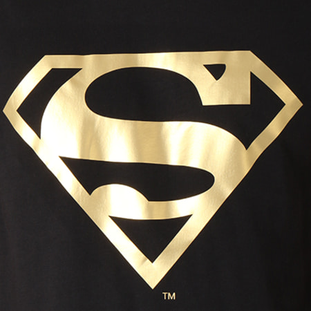 DC Comics - Tee Shirt Gold Logo Noir