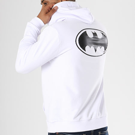 Batman - Sweat Capuche Back Logo Blanc