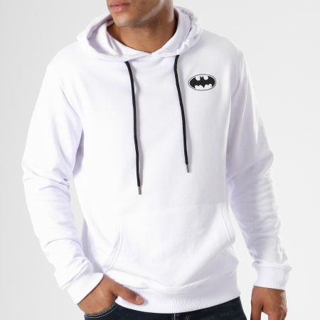 Batman - Sweat Capuche Back Logo Blanc