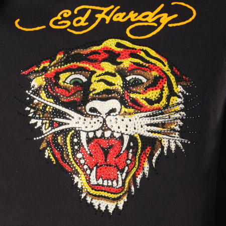 Ed Hardy - Sweat Capuche Tiger Noir