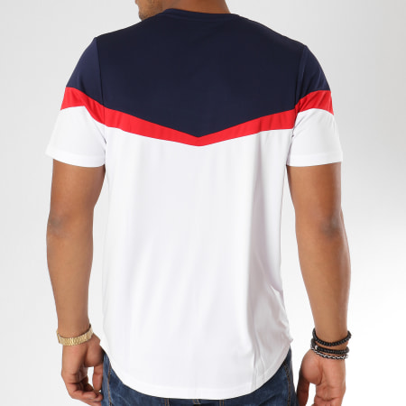 Ellesse - Tee Shirt De Sport Grido Blanc Bleu Marine Rouge