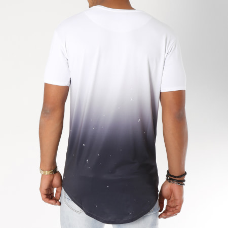 Gianni Kavanagh - Tee Shirt Oversize Splats Blanc Dégradé Noir