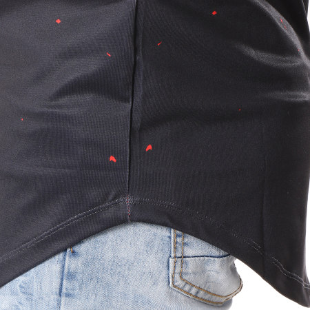 Gianni Kavanagh - Tee Shirt Oversize Splats Rouge Dégradé Noir