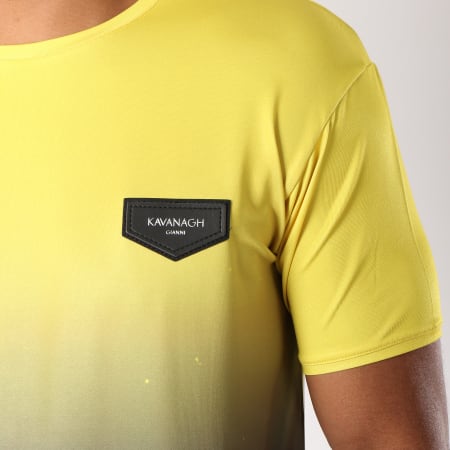 Gianni Kavanagh - Tee Shirt Oversize Splats Jaune Dégradé Noir