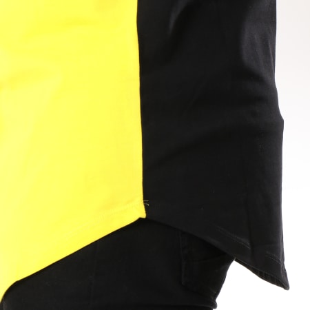 Gianni Kavanagh - Tee Shirt Oversize Avec Bande Ribbon Noir Jaune