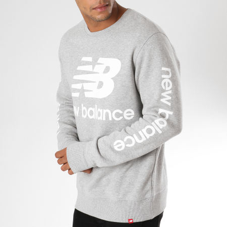 New Balance - Sweat Crewneck 660140-60 Gris Chiné Blanc