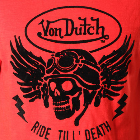 Von Dutch - Tee Shirt Death Rouge Noir