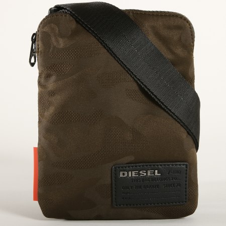 Diesel - Sacoche Discover Small Crossover X04815-P1598 Vert Kaki Camouflage