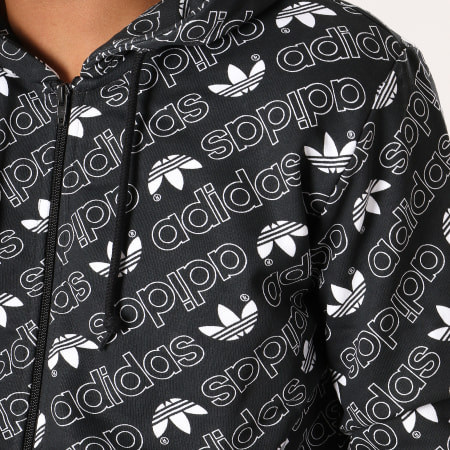 Adidas Originals - Sweat Zippé Capuche Monogram DH4781 Noir
