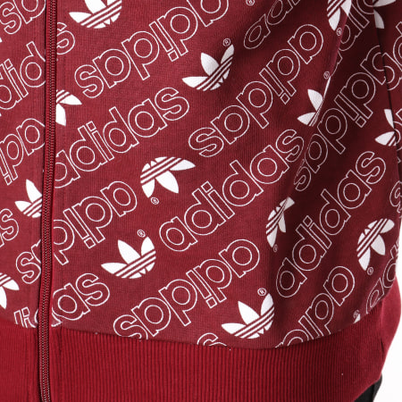 Adidas Originals - Sweat Zippé Capuche Monogram DH4783 Bordeaux