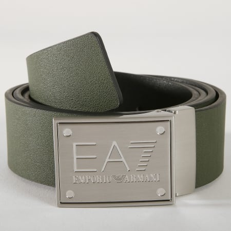 EA7 Emporio Armani - Ceinture Réversible 245524-8A693 Noir Vert Kaki