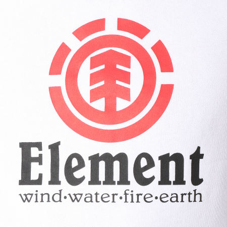 Element - Sweat Capuche Vertical HO Blanc Rouge