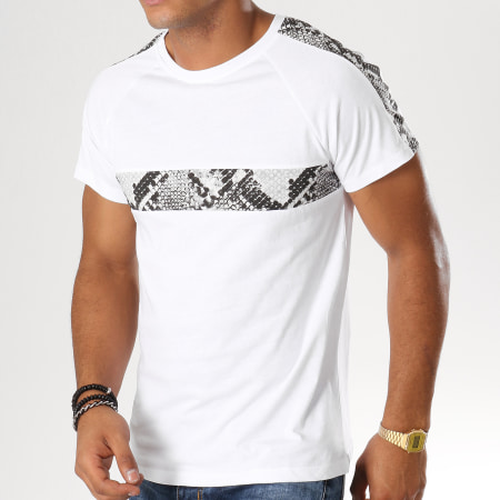 Frilivin - Tee Shirt 5025 Blanc Serpent